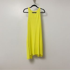 Milly Winter Spring Boho Casual‎ Chic Trapeze Sleeveless Mini Dress Yellow 6